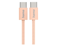Kabel USB Hama Kabel ładujący USB-C-USB-C nylonowy 1m orange